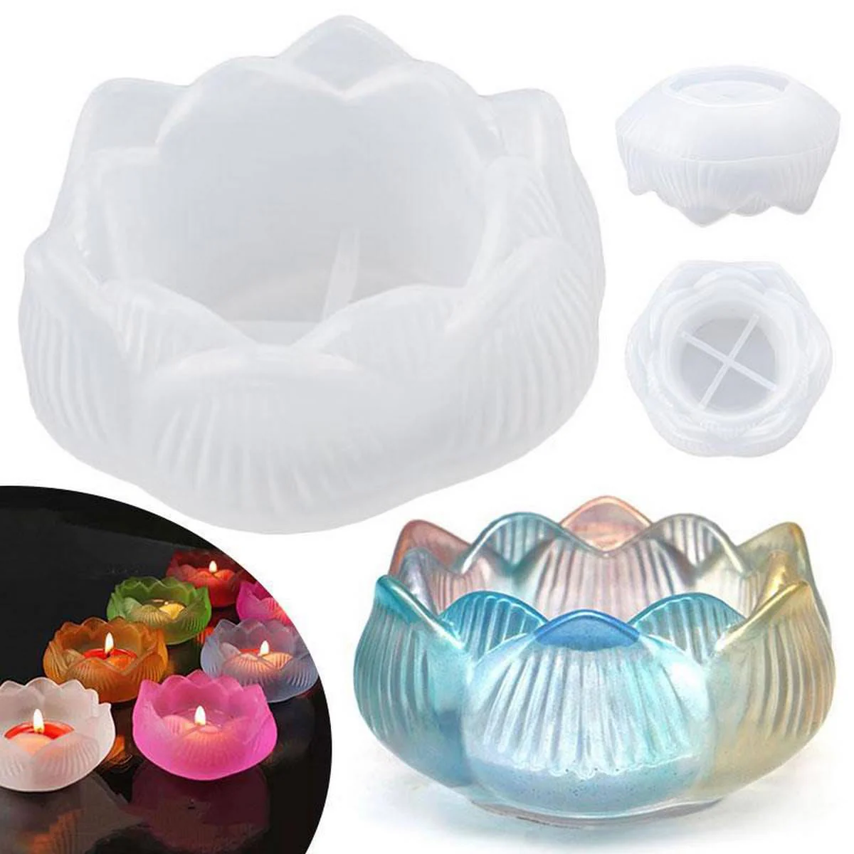 Silicone Mould Candle Holder Lotus OP SMCH02 - Image 5