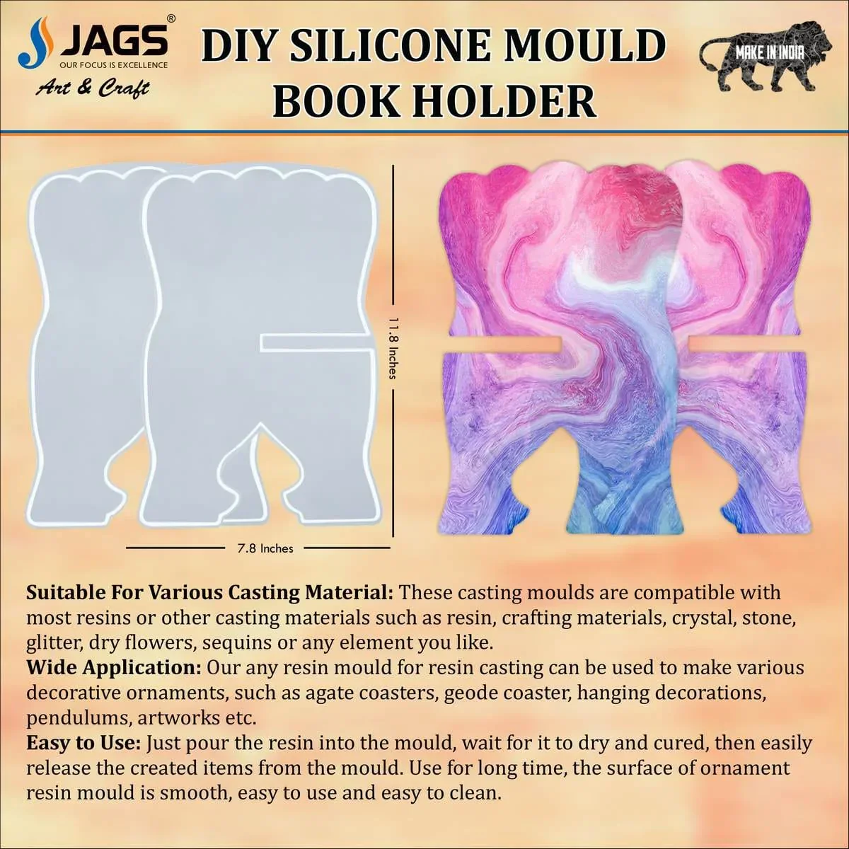 Silicone Mould Foldin Book Holder 11.8 Inch SMFB00 - Image 4