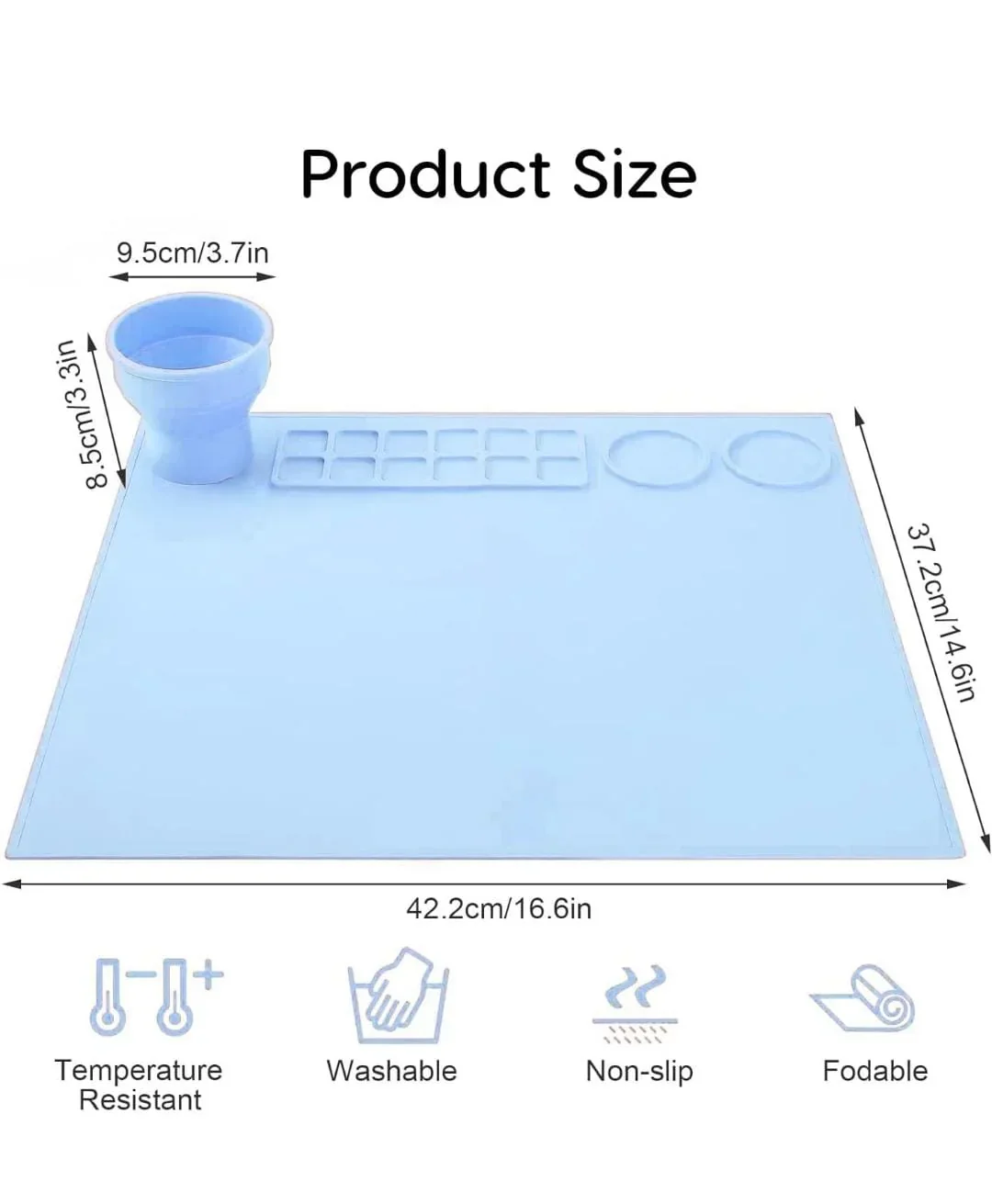Silicone Painting foldable mat for painting I Get Free Automatic Brush cleaner with this product - Image 4