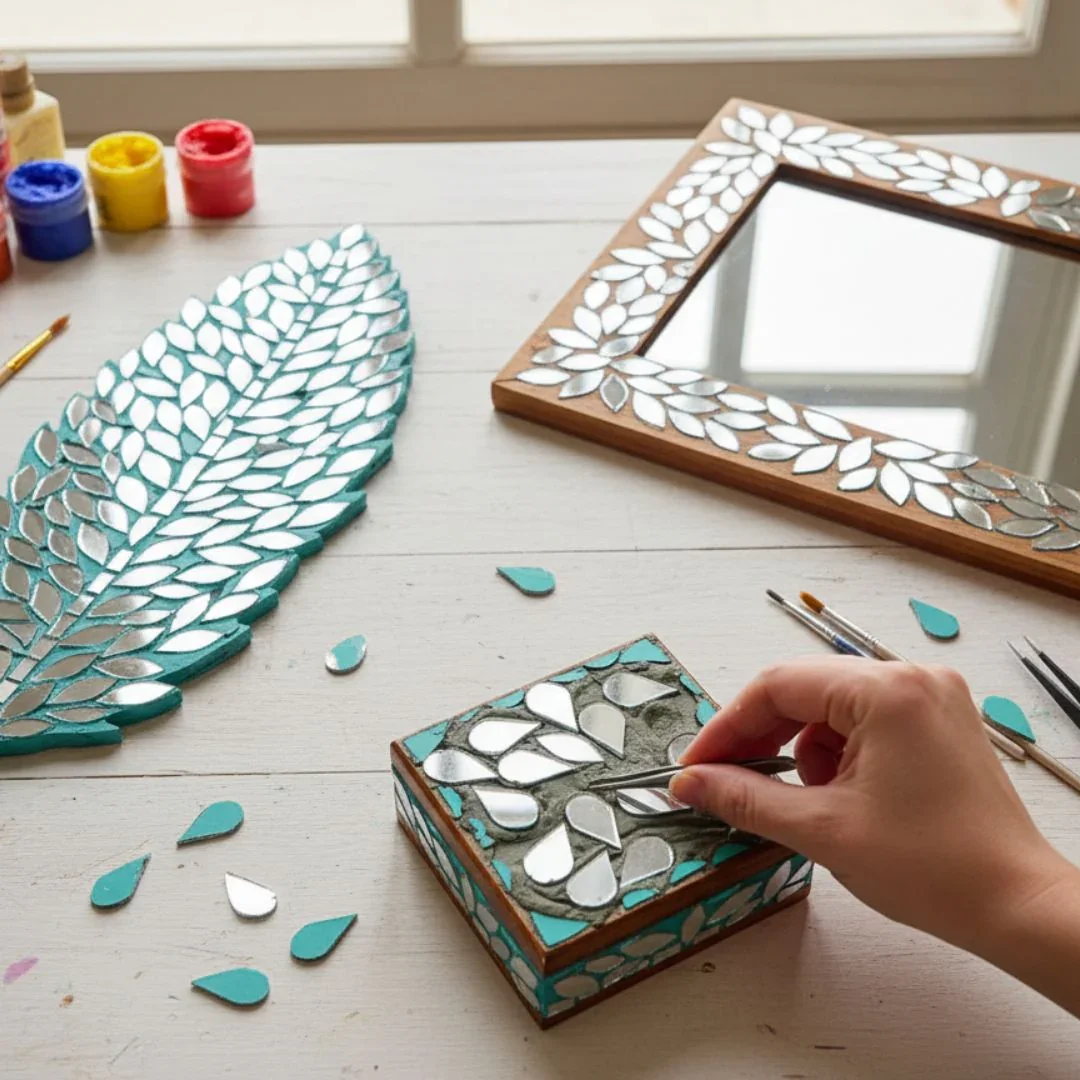 Small Glass mirrors for Picchwai Craft & Lippan Craft- Approximately 25 Grams - Image 6