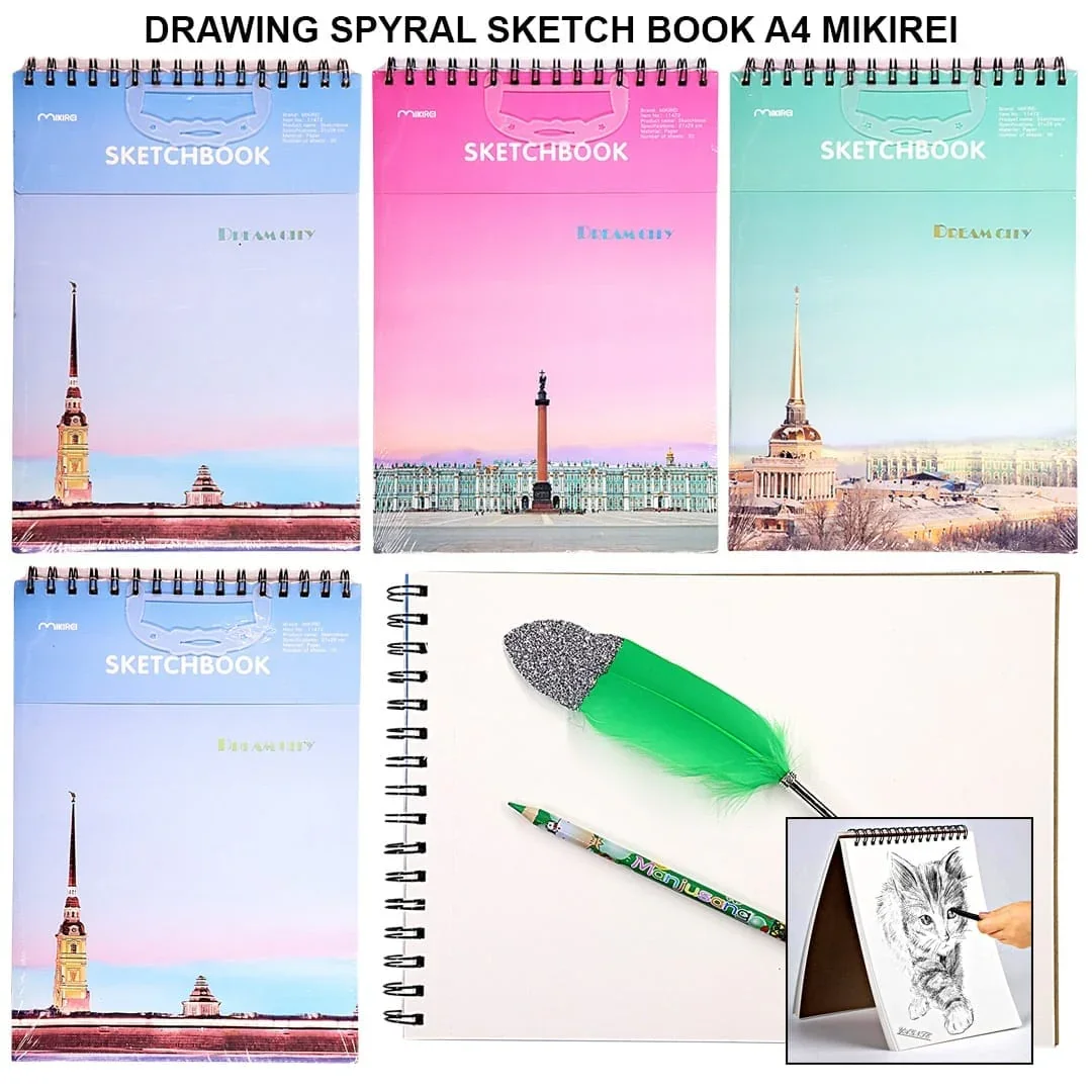Spiral Sketch Book A4 Contains 1 Book