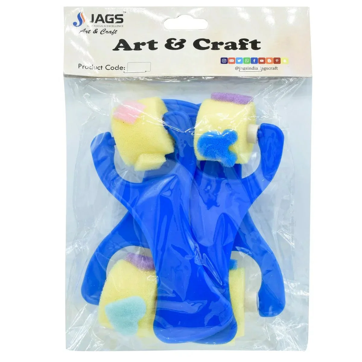 Sponge brush set 4pcs shapes - Image 4