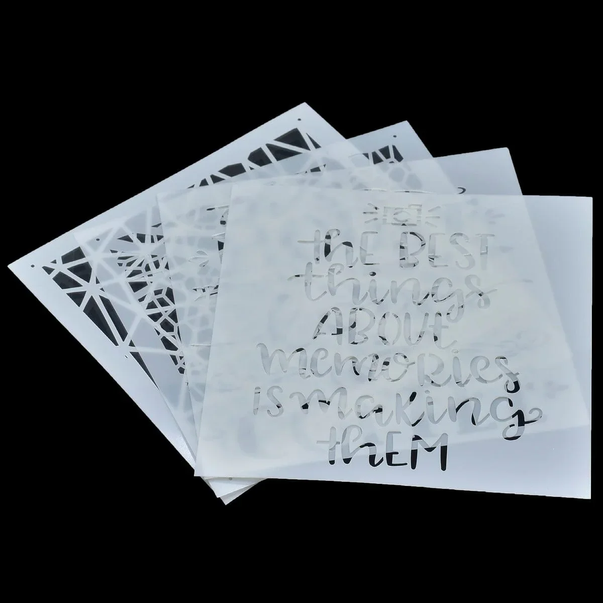 Drawing Stencil Plastic 6x6 4Pcs Set - Image 3