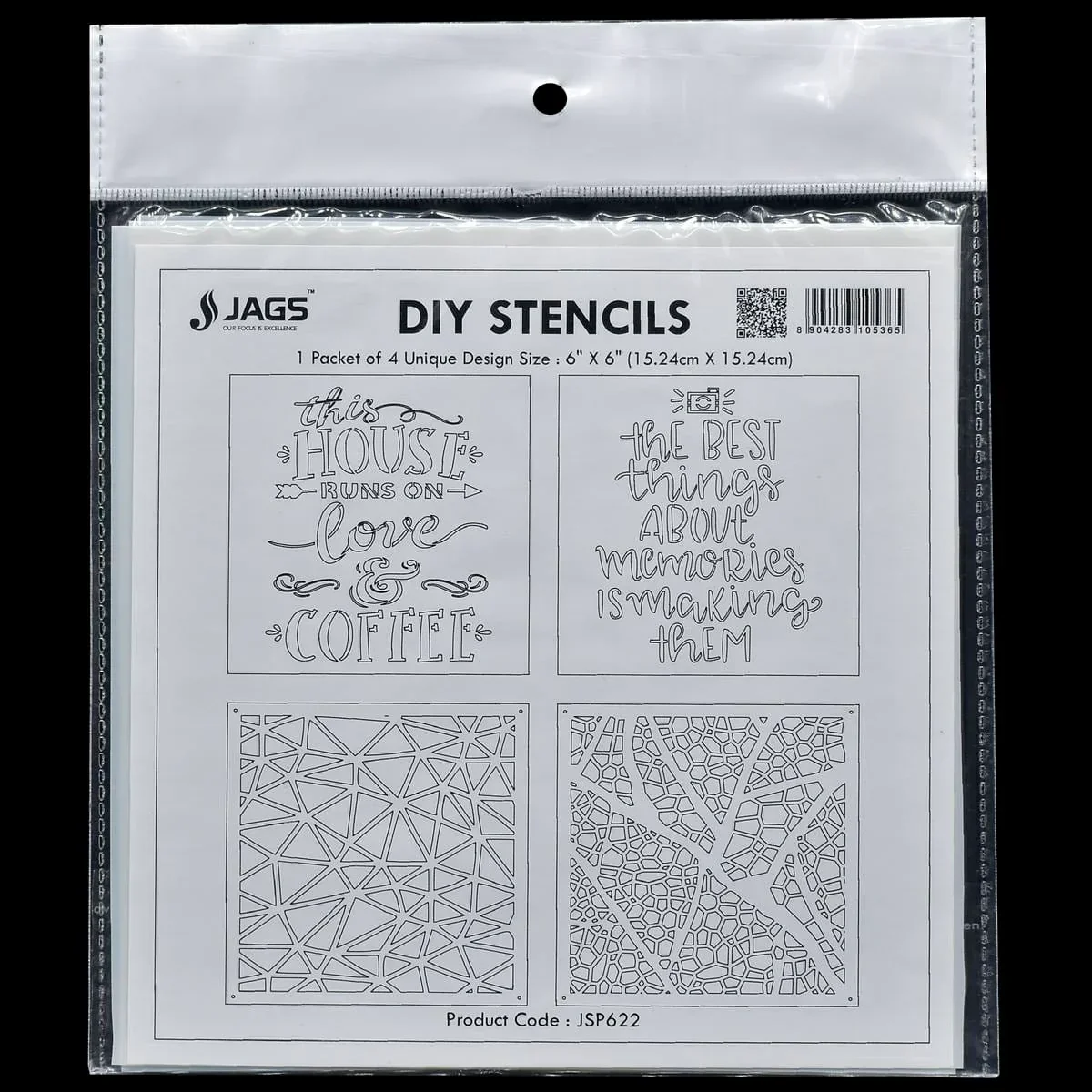 Drawing Stencil Plastic 6x6 4Pcs Set - Image 4