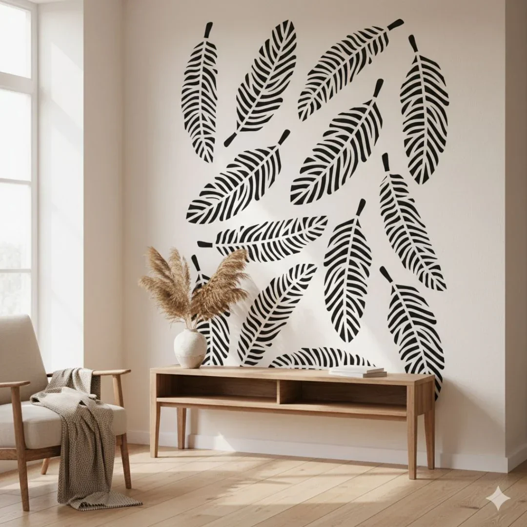 Drawing Stencil Plastic A4 Big Leaf Design - Image 4