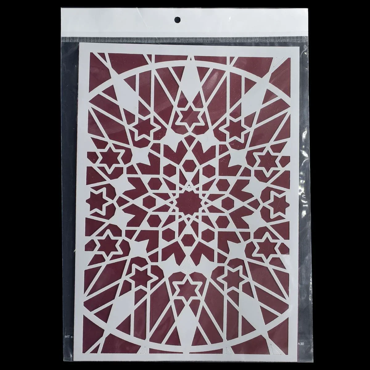 Drawing Stencil Plastic A4 Net Design - Image 3