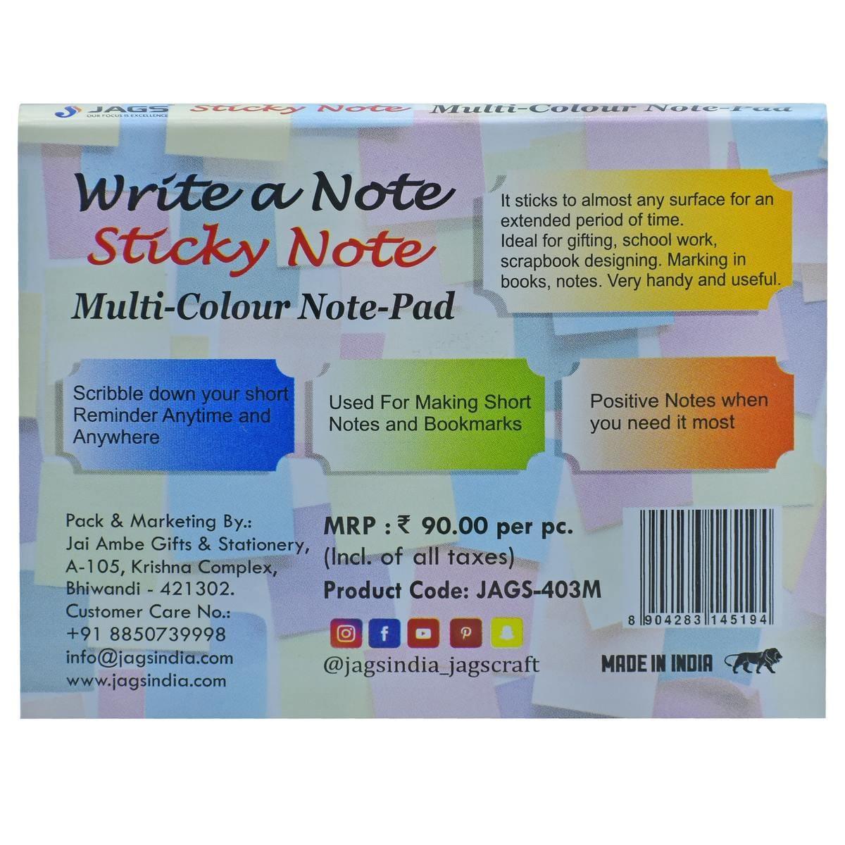 Sticky Note Pad Neon Multi Colour 100Sheet 3X4Inch - Image 3