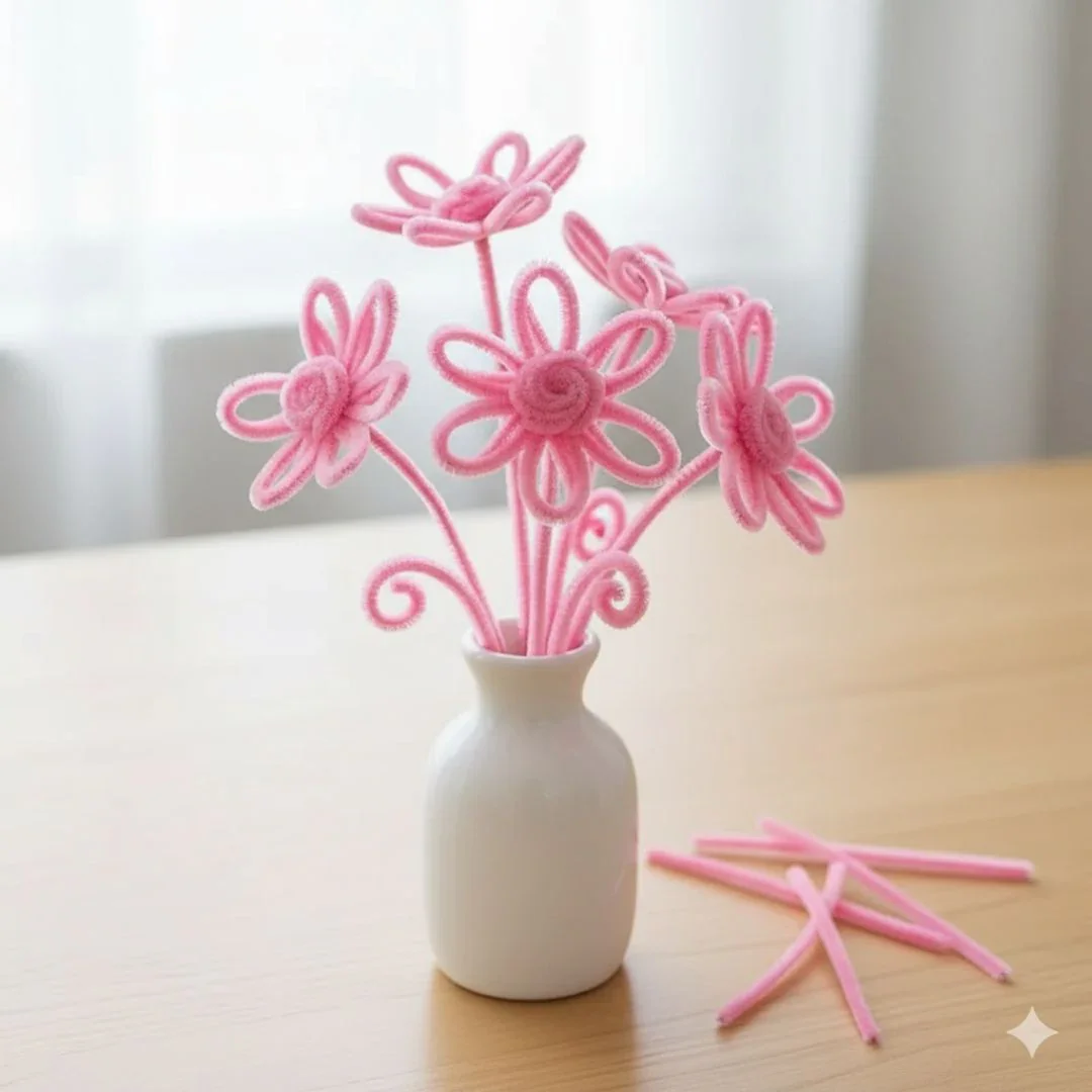 Light Pink Pipe Cleaners for Craft & Bouquet | 100 Pc - Image 6