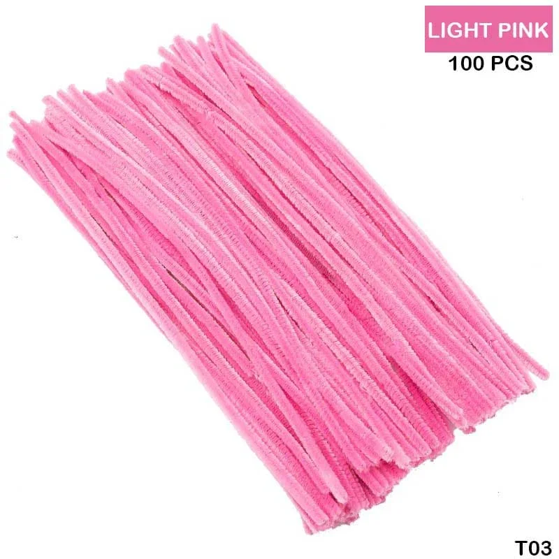 Light Pink Pipe Cleaners for Craft & Bouquet | 100 Pc - Image 8