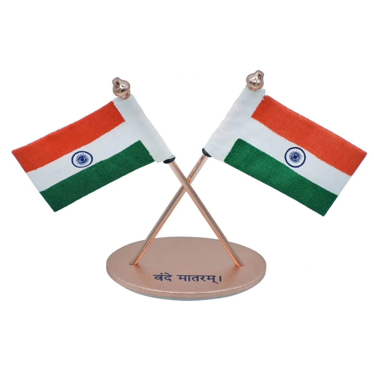 Table Top Oval Cross Flag Copper Card Packing  TT675CR - Image 2