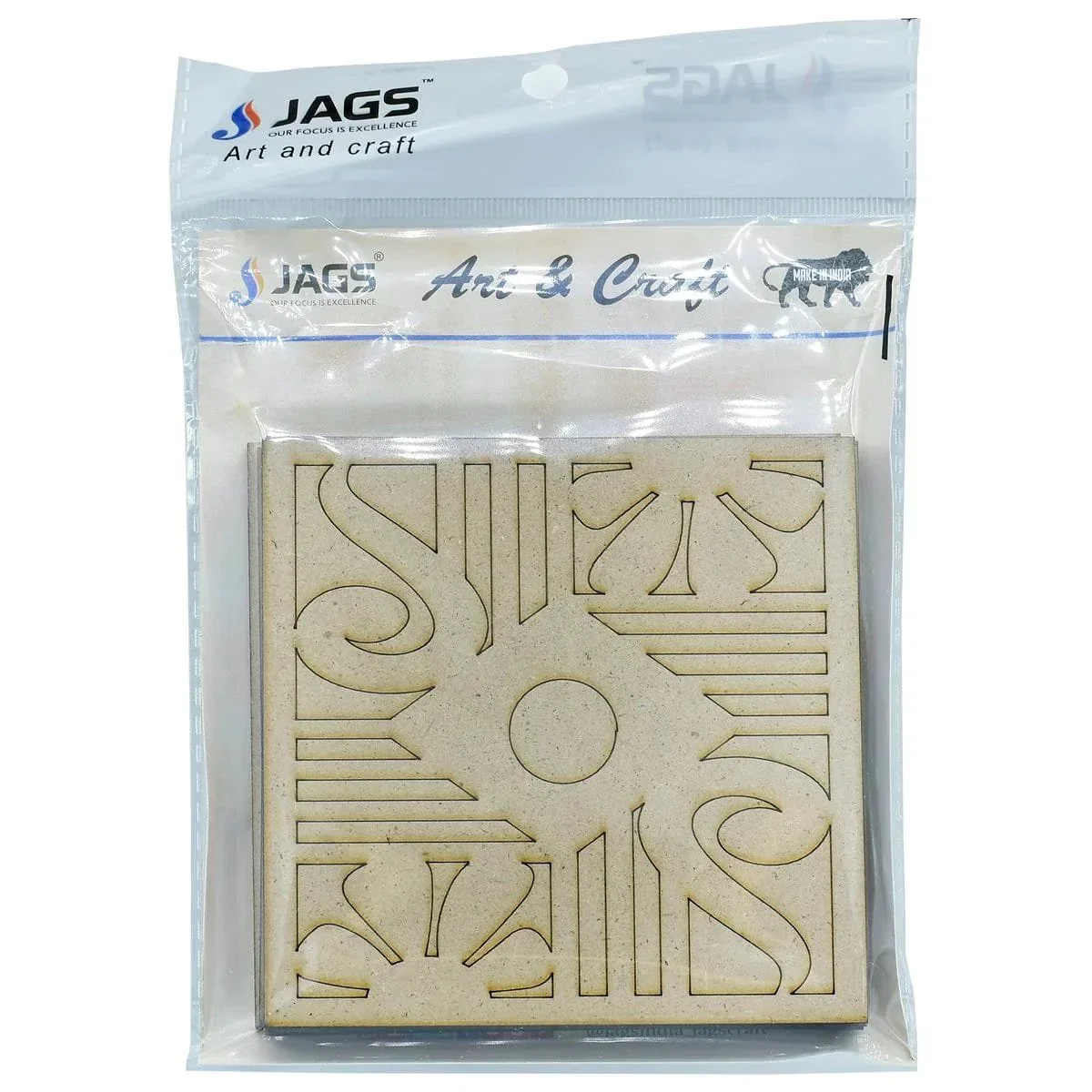 Tea coaster MDF Sqaure design 4 pcs set - Image 4