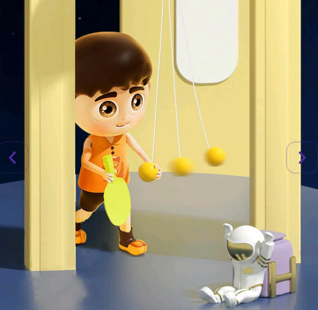 Spaceman Solo Tennis Trainer Set for Kids & Beginners - Image 3