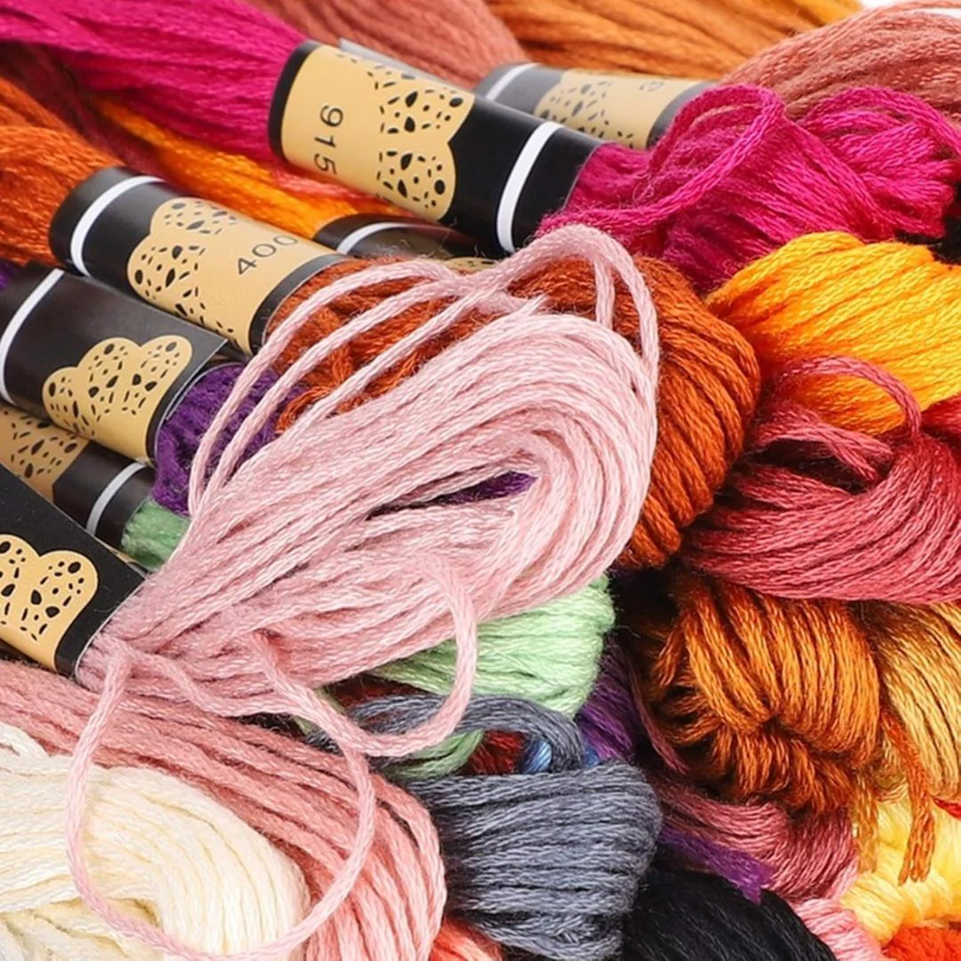 (50 Pieces) Threads Soft Cotton Mix Colors l 8 Meters each | Contains 50 threads | Value pack - Image 6