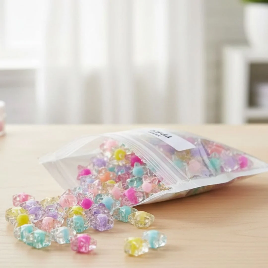 Pastel Star Craft Beads (20gm) pack of 1 - Image 2
