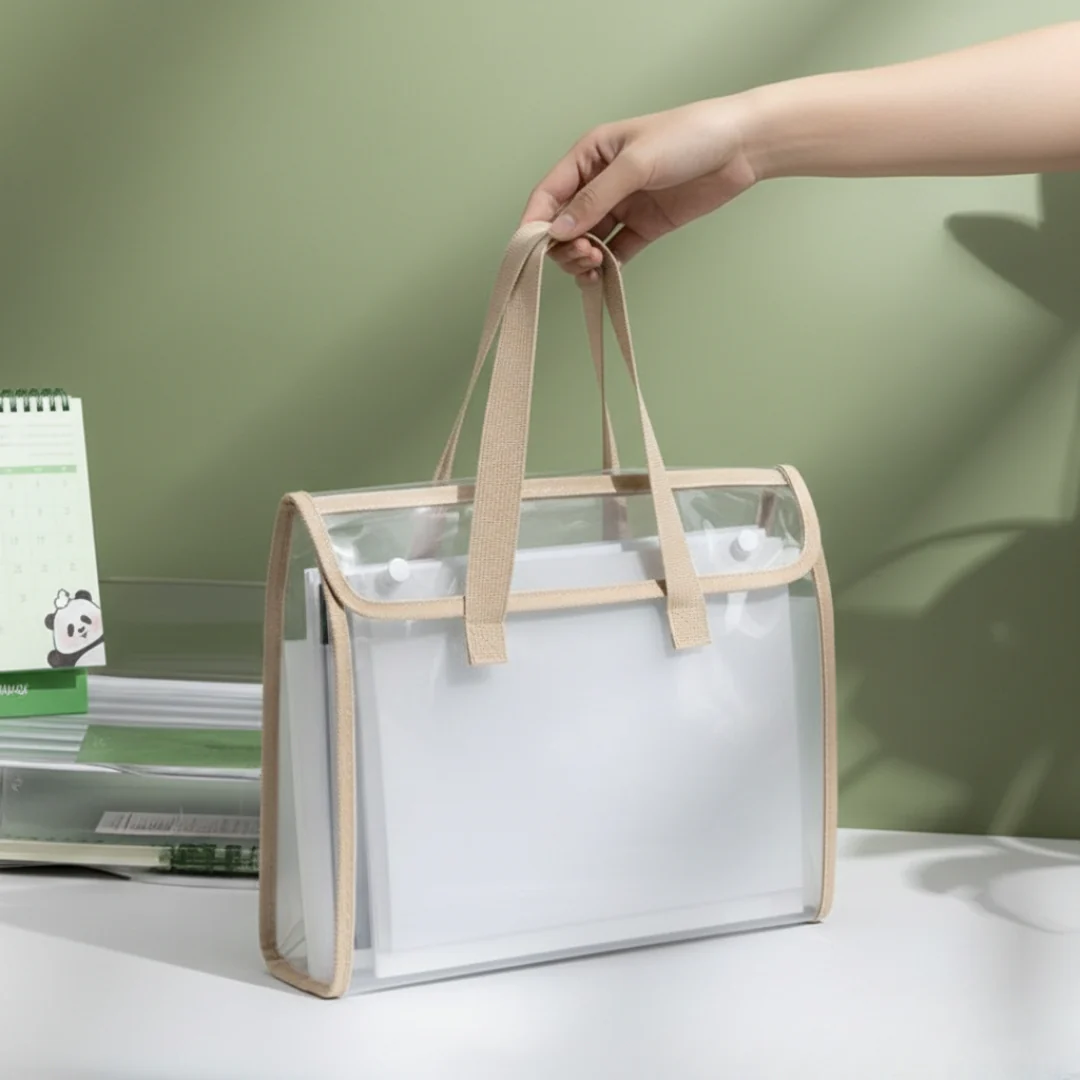 Transparent Document Tote Bag (A4 Size) Pack of 1 - Image 4