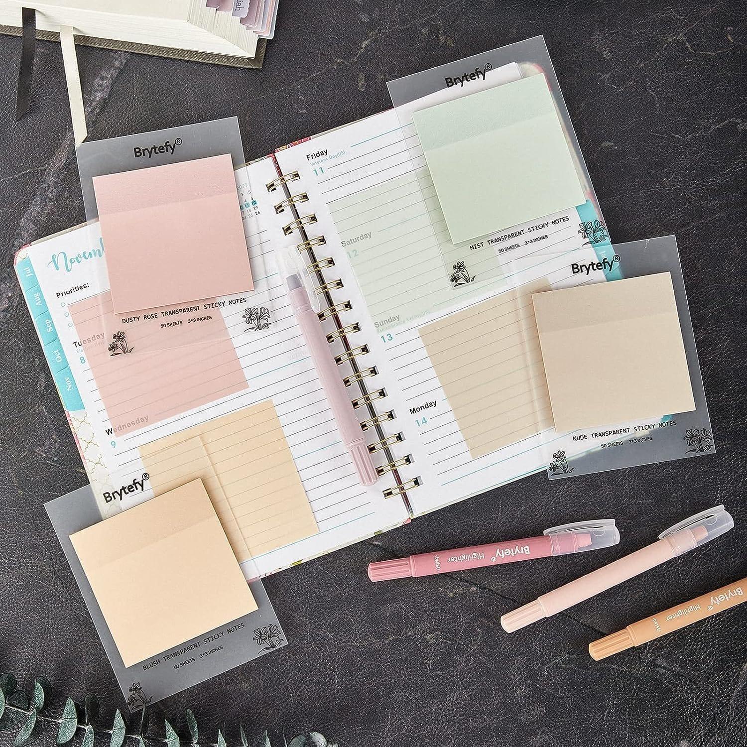 Pastel Transparent Sticky Notes - 50 sheets- 3inch x3inch - Image 4