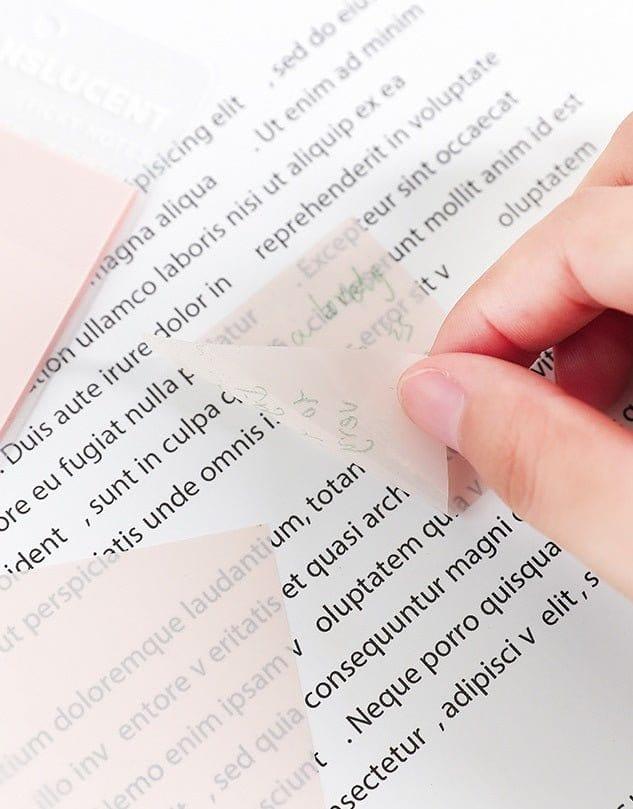 Pastel Transparent Sticky Notes - 50 sheets- 3inch x3inch - Image 5