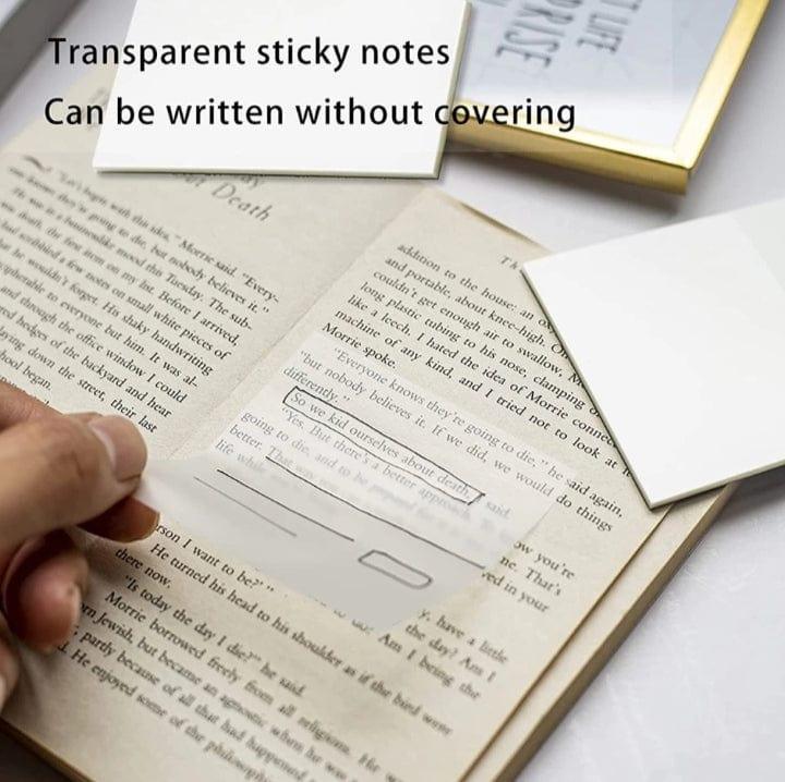 (Buy 1 Get 1 Free) Transparent sticky notes 3X3 inches (Pack of 50-80 sheets) - Image 4