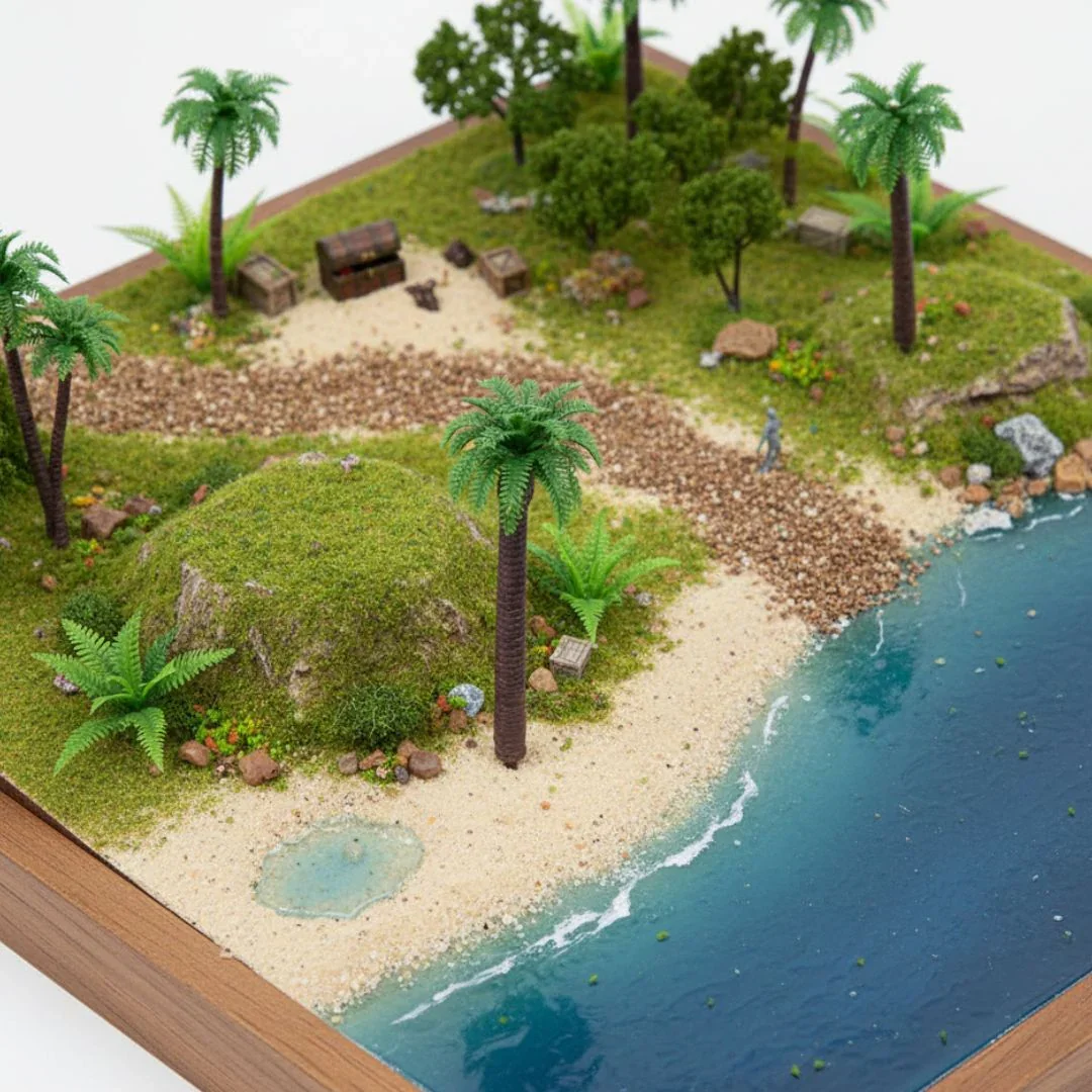 Miniature Palm Trees for Tropical Dioramas & Crafts (2pcs) Pack of 1 - Image 4