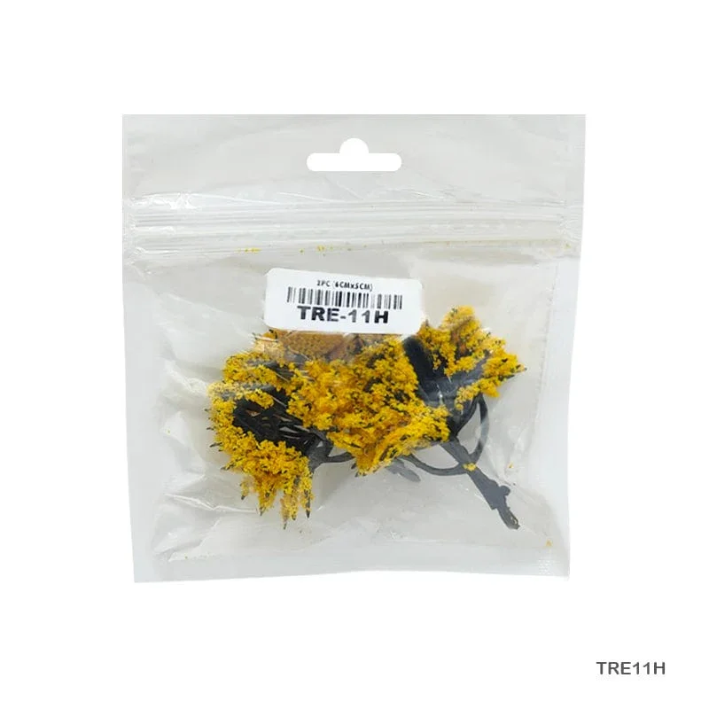 Miniature Yellow Floral Trees (2pcs) Pack of 1 - Image 5