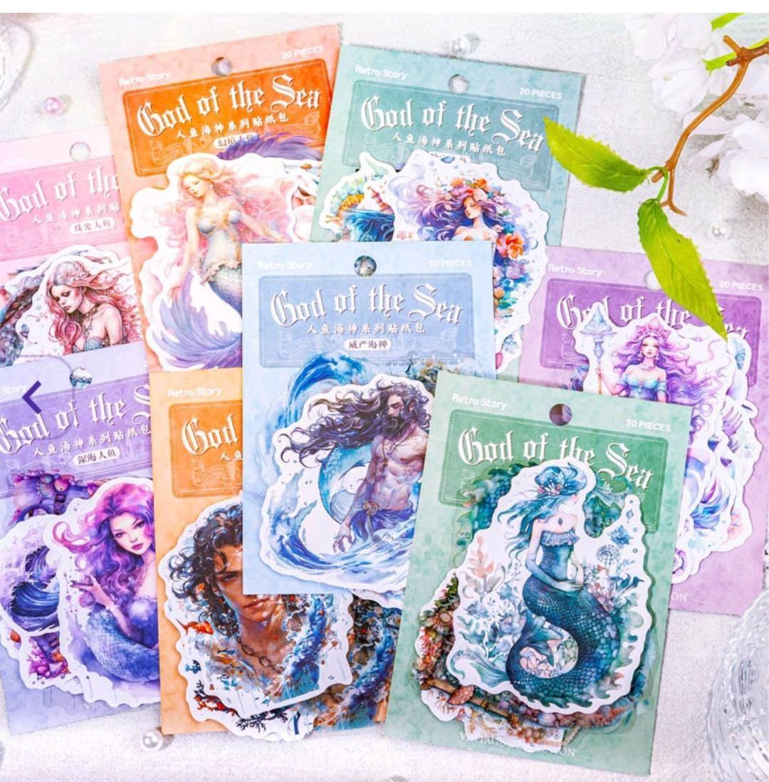 Fairy Mermaid Retro Story Sticker l Pack 20Pcs - Image 3