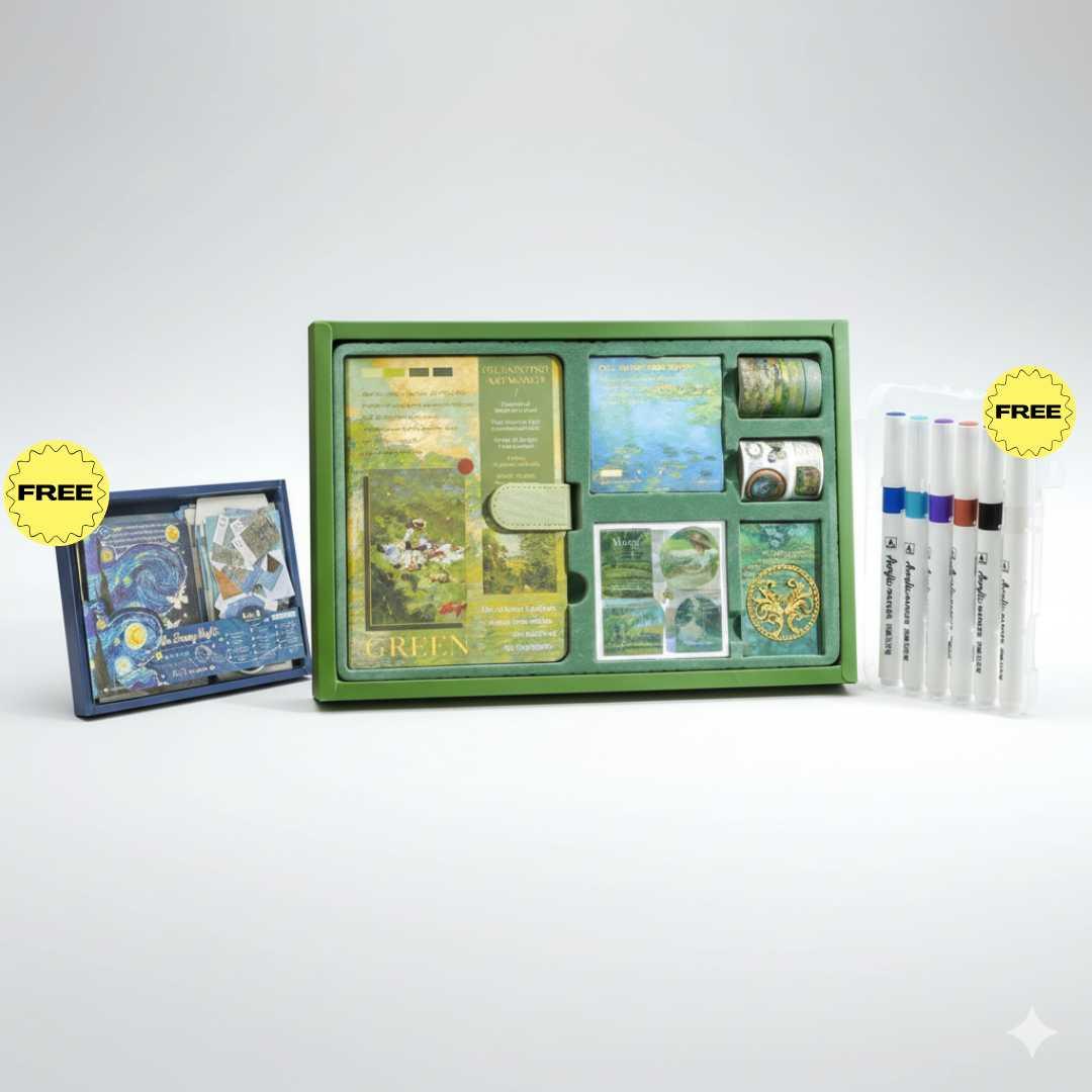 (Buy 1 Get 1 FREE) Van Gogh Premium JUMBO journaling kit for 2026 includes diary, tapes, stickers & sheets - Free Shipping - Image 13