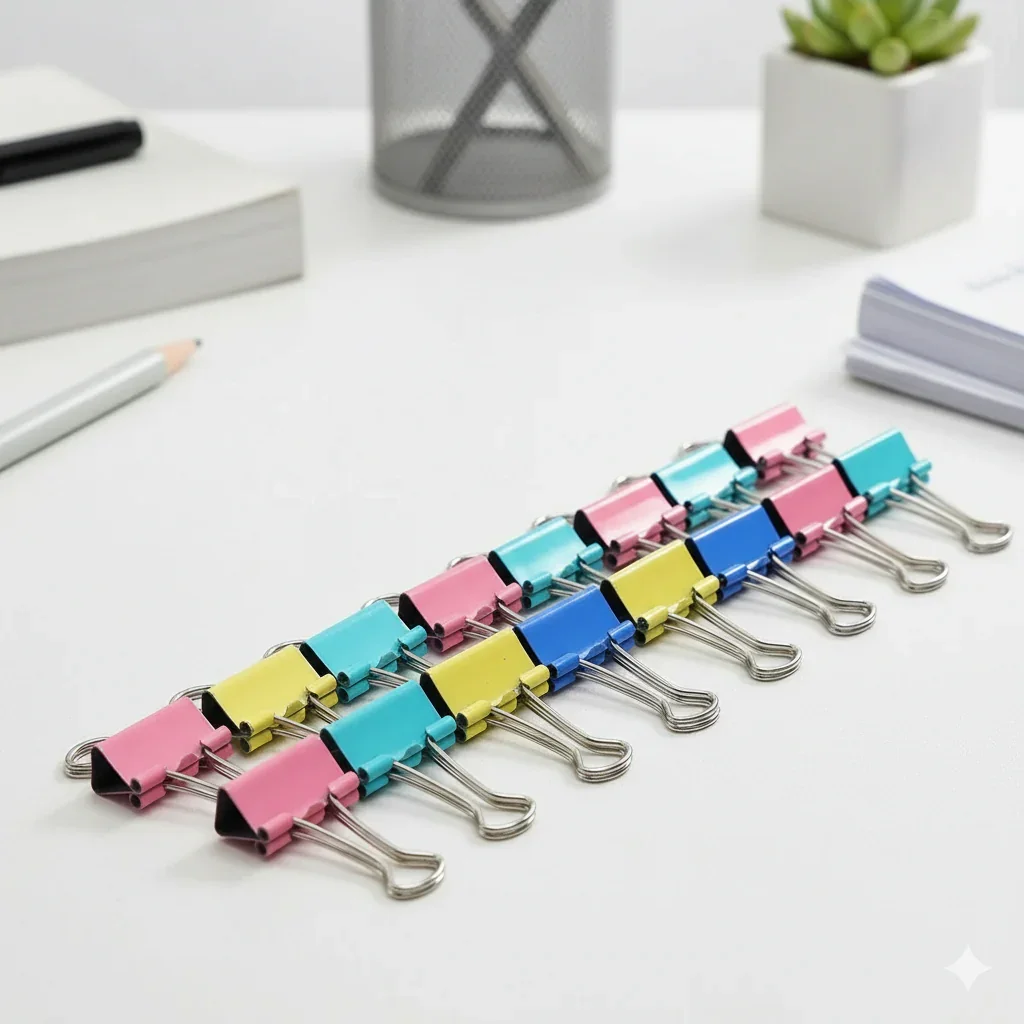 Vibrant Colored Binder Clips  19mm (12 Pcs) - Image 5