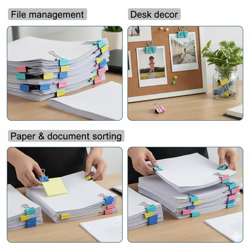 Vibrant Colored Binder Clips  19mm (12 Pcs) - Image 6