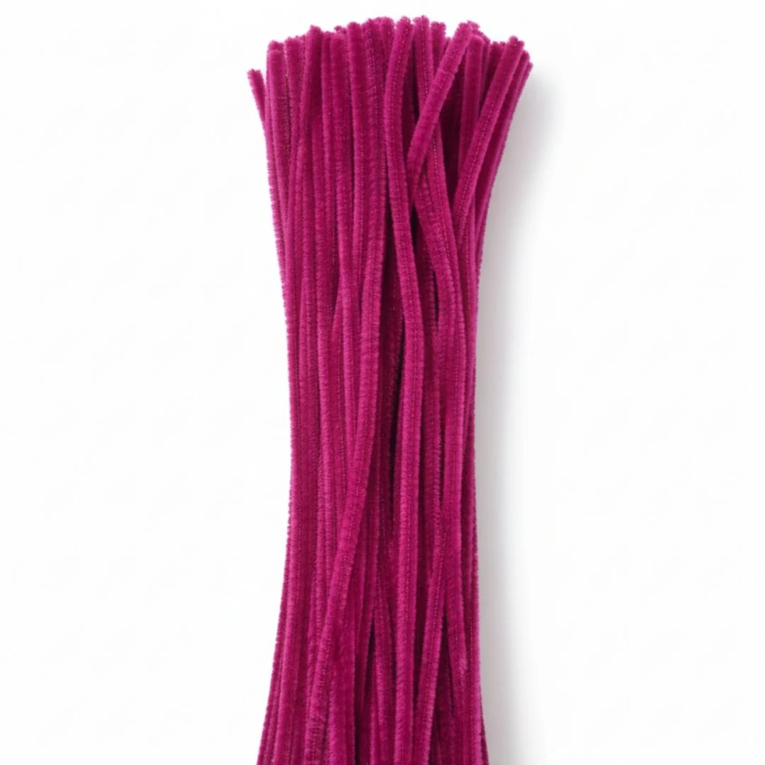 Wine Plain Pipe Cleaner for Craft and Bouquet l Pack of 100Pc - Image 4