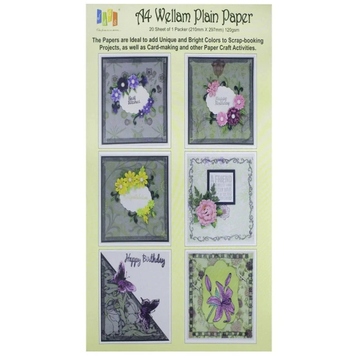 Vellum Paper Plain A4 Mendi Green 120gsm - Image 3
