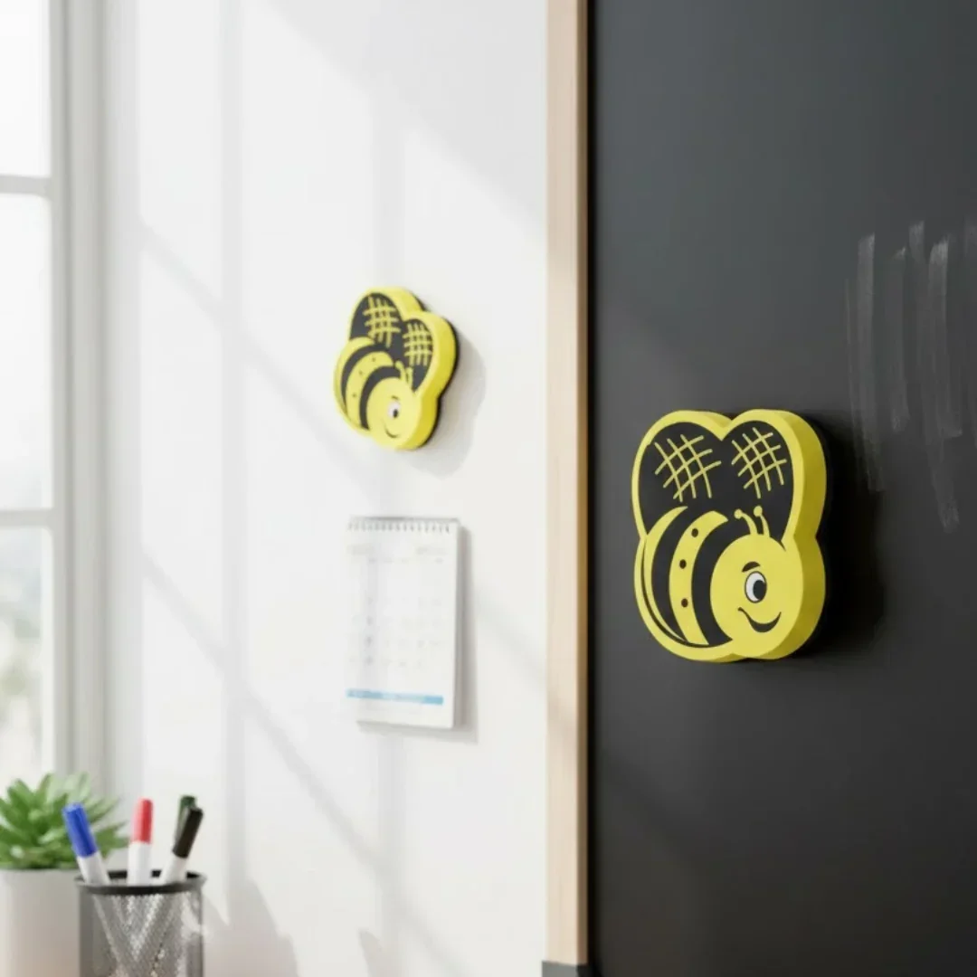 Cute Magnetic Bee Whiteboard Duster - Fun & Functional (pack of 1) - Image 3