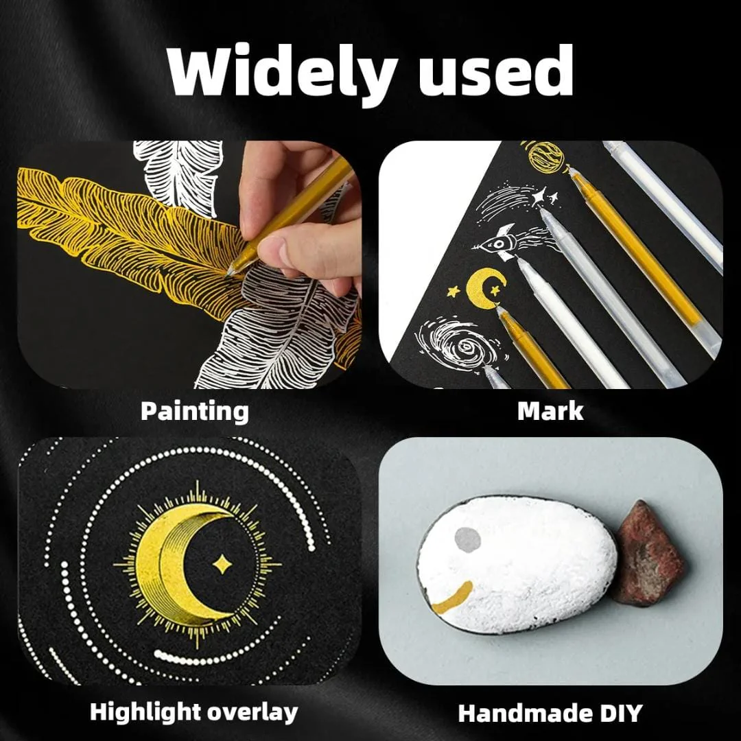 (Buy 1 get 1 free ) White Gel Pen l Mandala White Pen for doodling and projects l Pack of 1 pen - Image 6