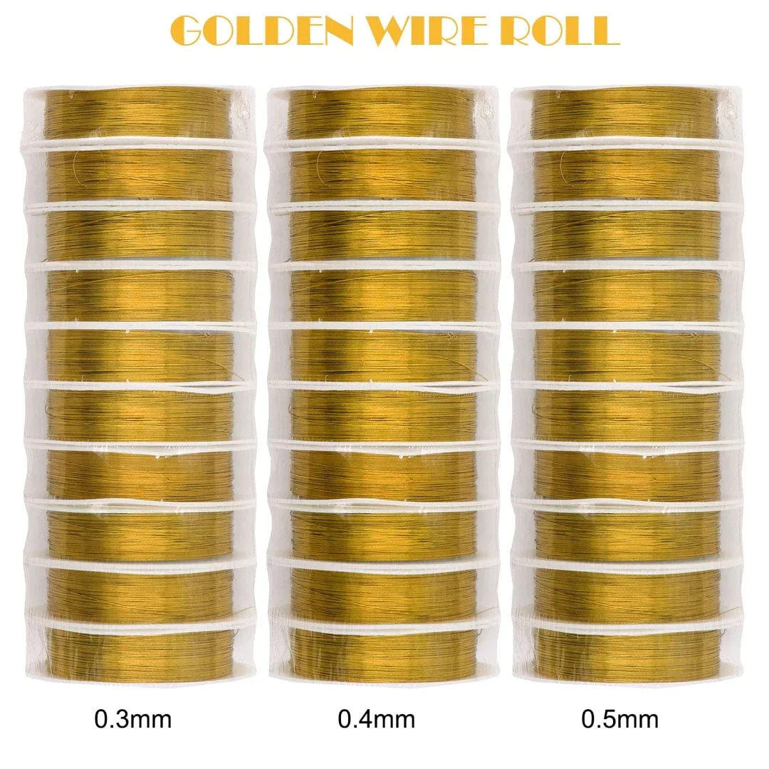Wire Roll 10Pcs Gold