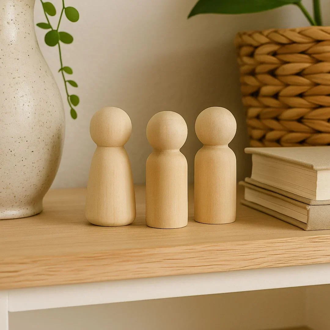 Wooden Doll Raja & Rani 4Pcs WD43MM - Image 5