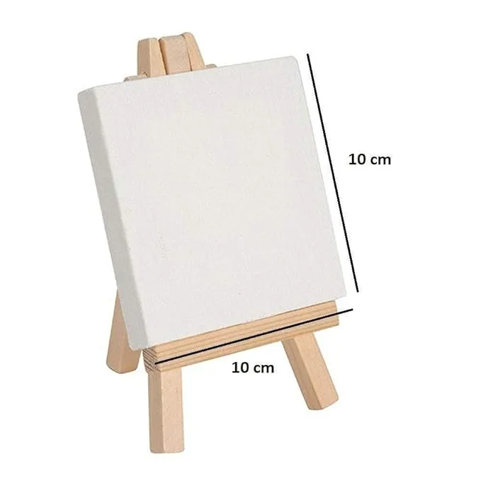 Wooden Easel with Canvas (10*10) | Canvas & easel