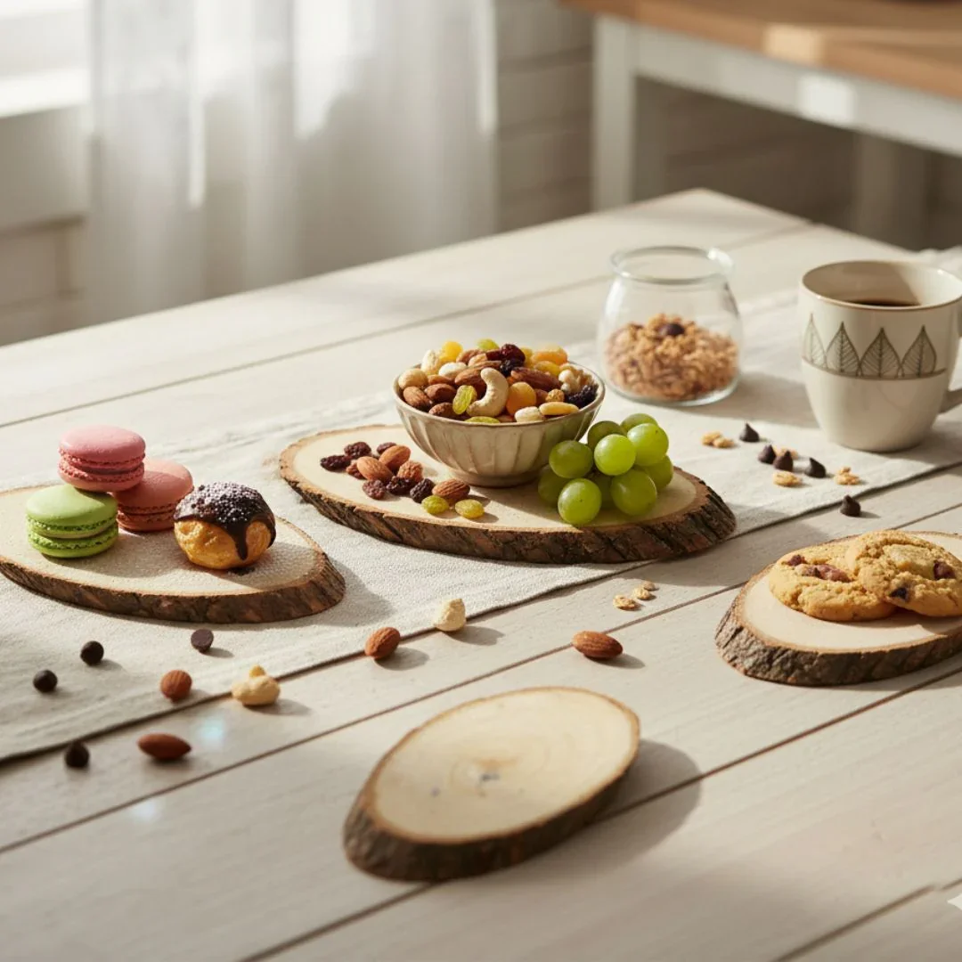 Wooden Oval Plates (pack of  6) polished - Image 3