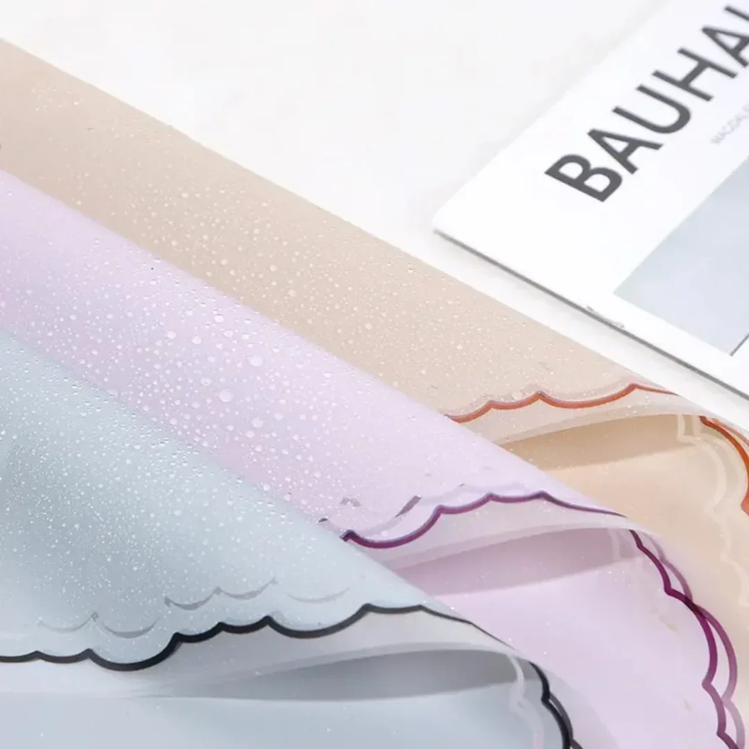 Premium Pastel Blue Plastic Wrapping Sheets  | Pack of 20 Sheets - Image 6
