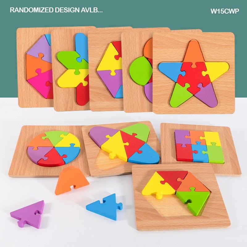 Wt 15X15Cm Colourful Wooden Block Puzzle (W15Cwp)