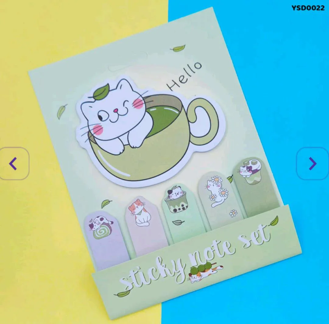 Cute Cat Sticky Note Set (120x156mm) - Image 3