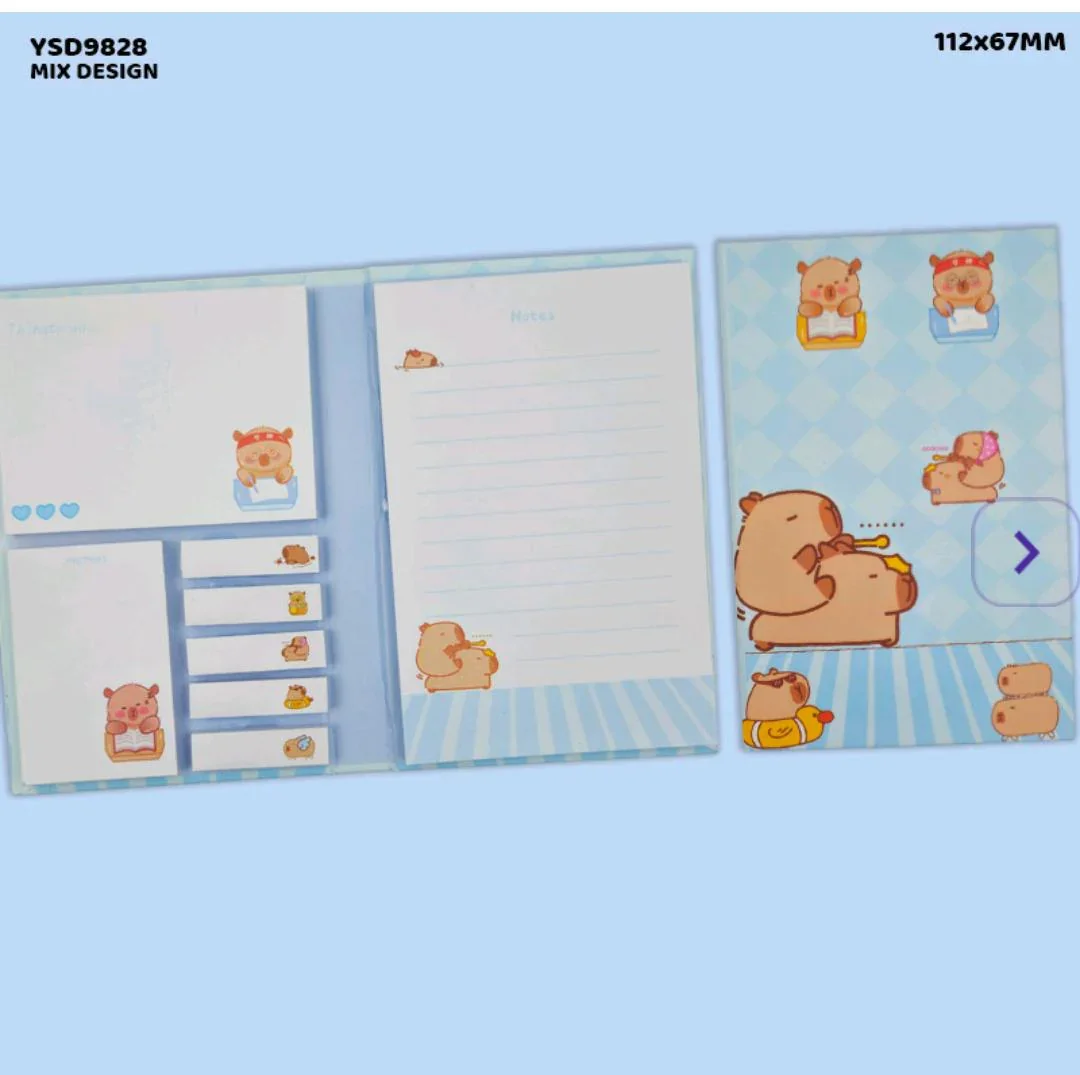 Assorted Cartoon Design Sticky Planner (size:112x67mm) pack of 1